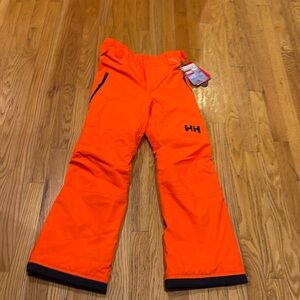 Helly Hansen youth size 12 bright orange snow pants